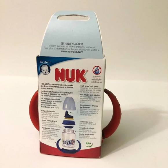 Lot of 3 Nuk Learner Cups Gerber 5 oz Soft Spout Spill  Proof - Picture 10 of 10
